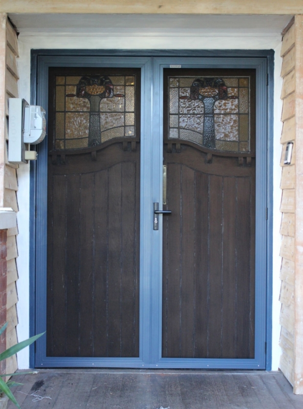 Stainless Double Doors Mountain Blue